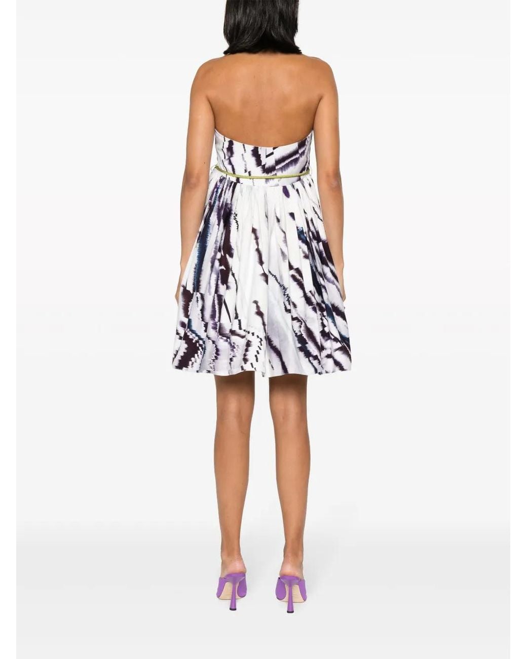 Gemy Maalouf White Off-Shoulder Flared Mini Dress