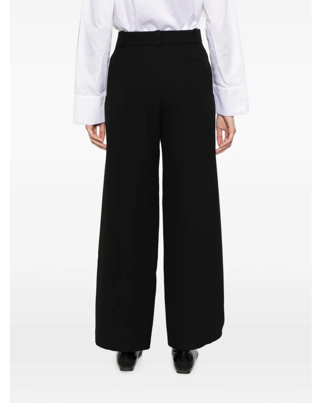 Giorgio Armani Black Wide-Leg Trousers