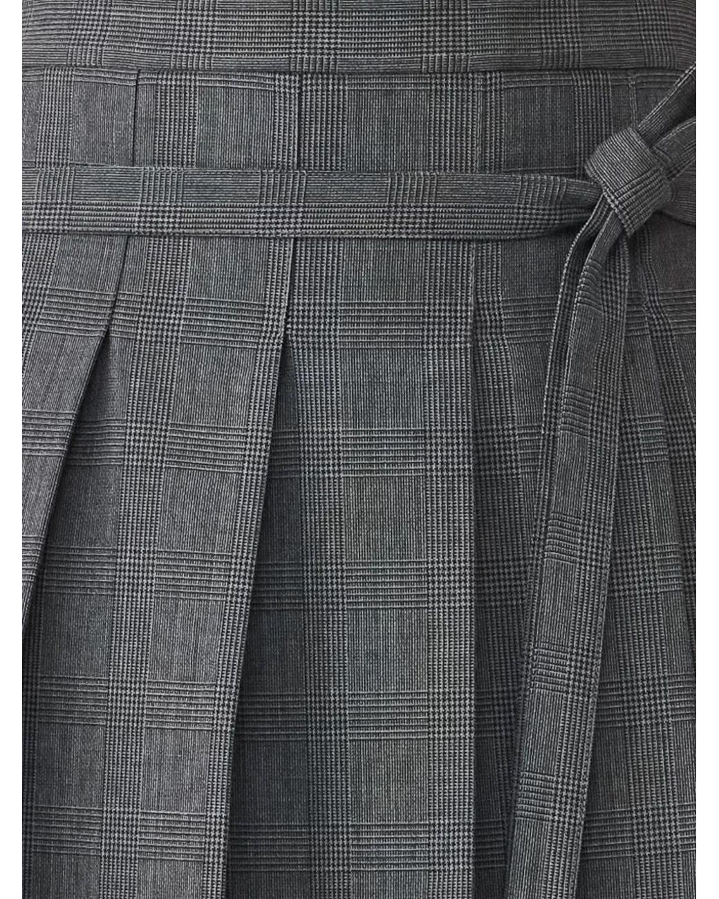Fabiana Filippi Gray Glen Plaid Skirt