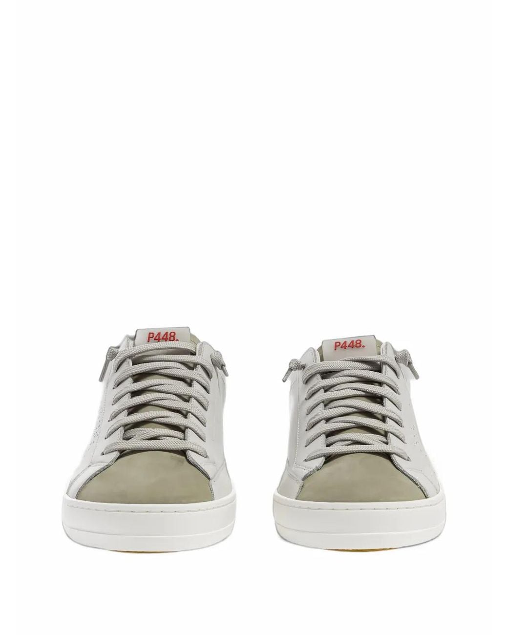 P448 White John Perforated Sneakers for men