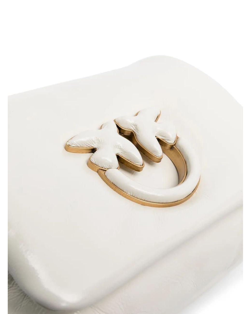 Pinko White Baby Love Click Puff Cross Body Bag