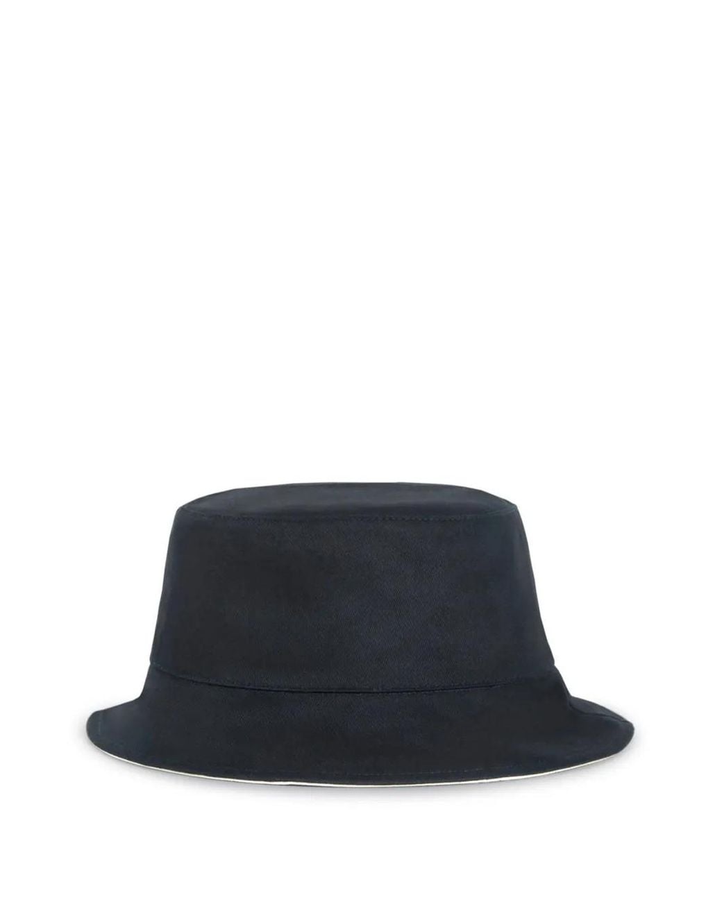 KENZO Black Logo-Patch Bucket Hat for men