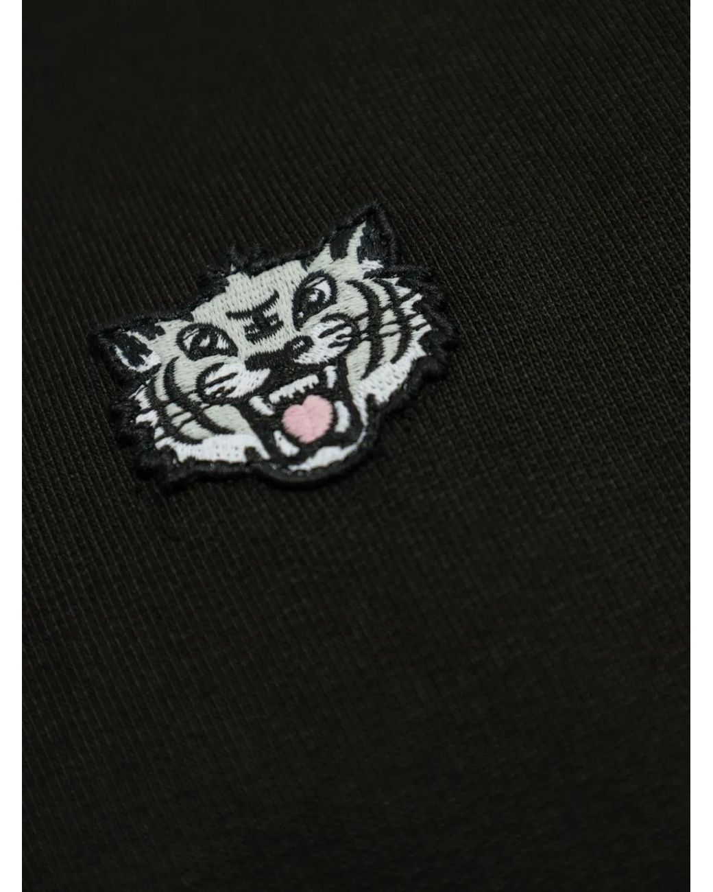 KENZO Black Sweatshirt With Logo Patch, for men