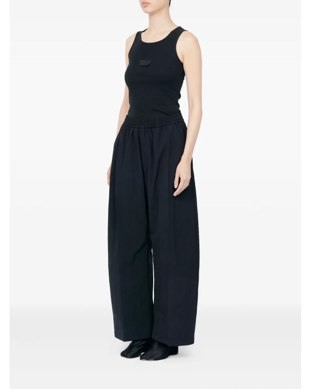MM6 by Maison Margiela Black Wide-Leg Trousers