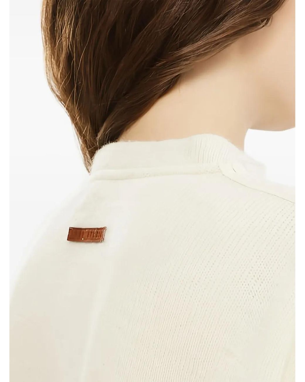 1989 STUDIO Natural Crew-Neck Press-Button Sweatshirt