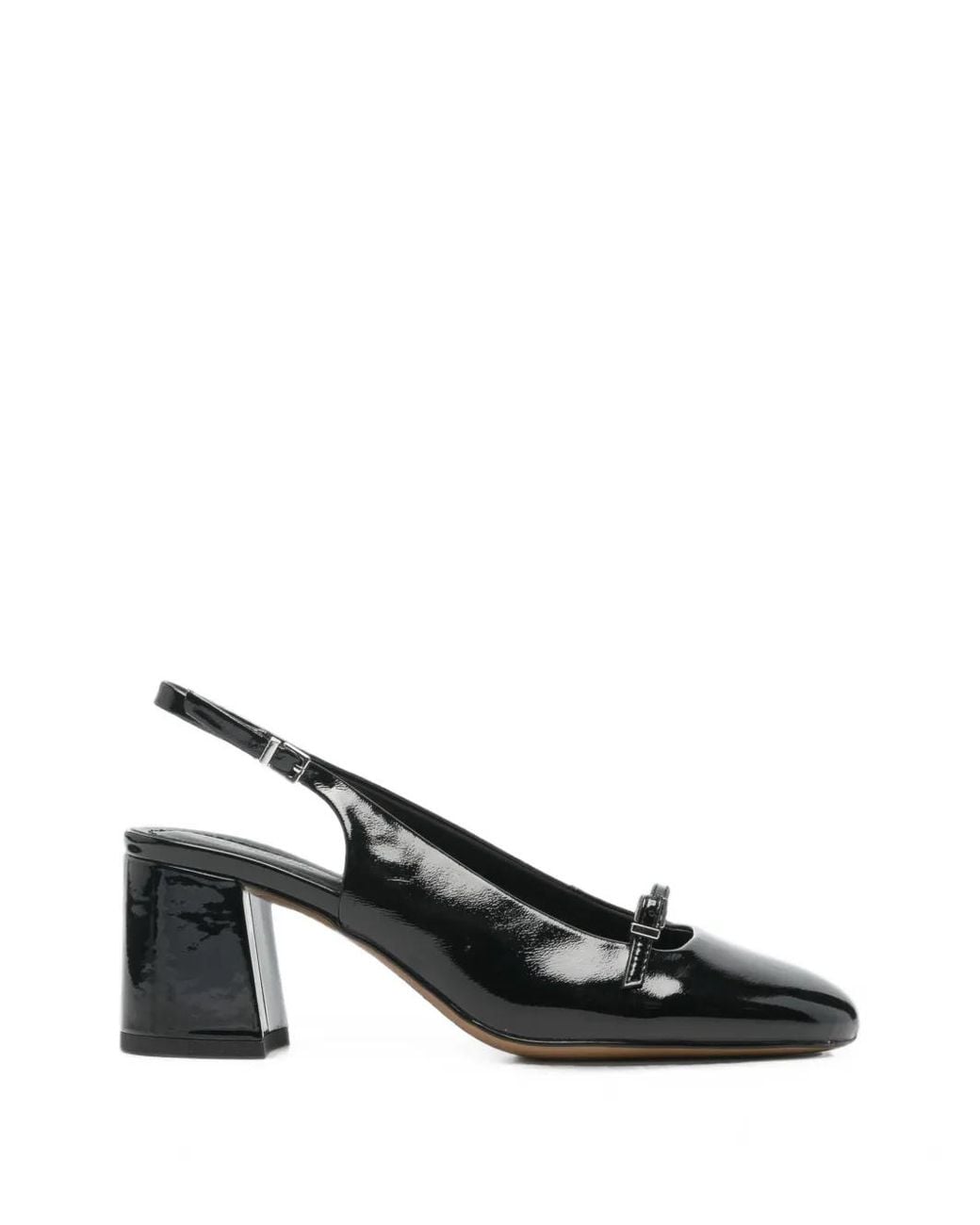 SERGIO MORETTI FIRENZE Black Slingback-Pumps