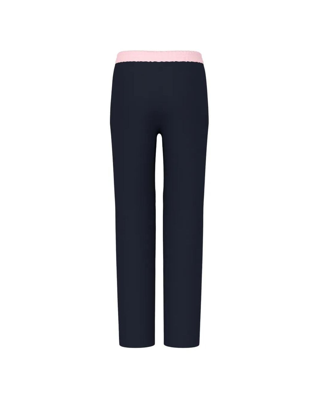 Marc Cain Blue Side-Stripe Drawstring Trousers