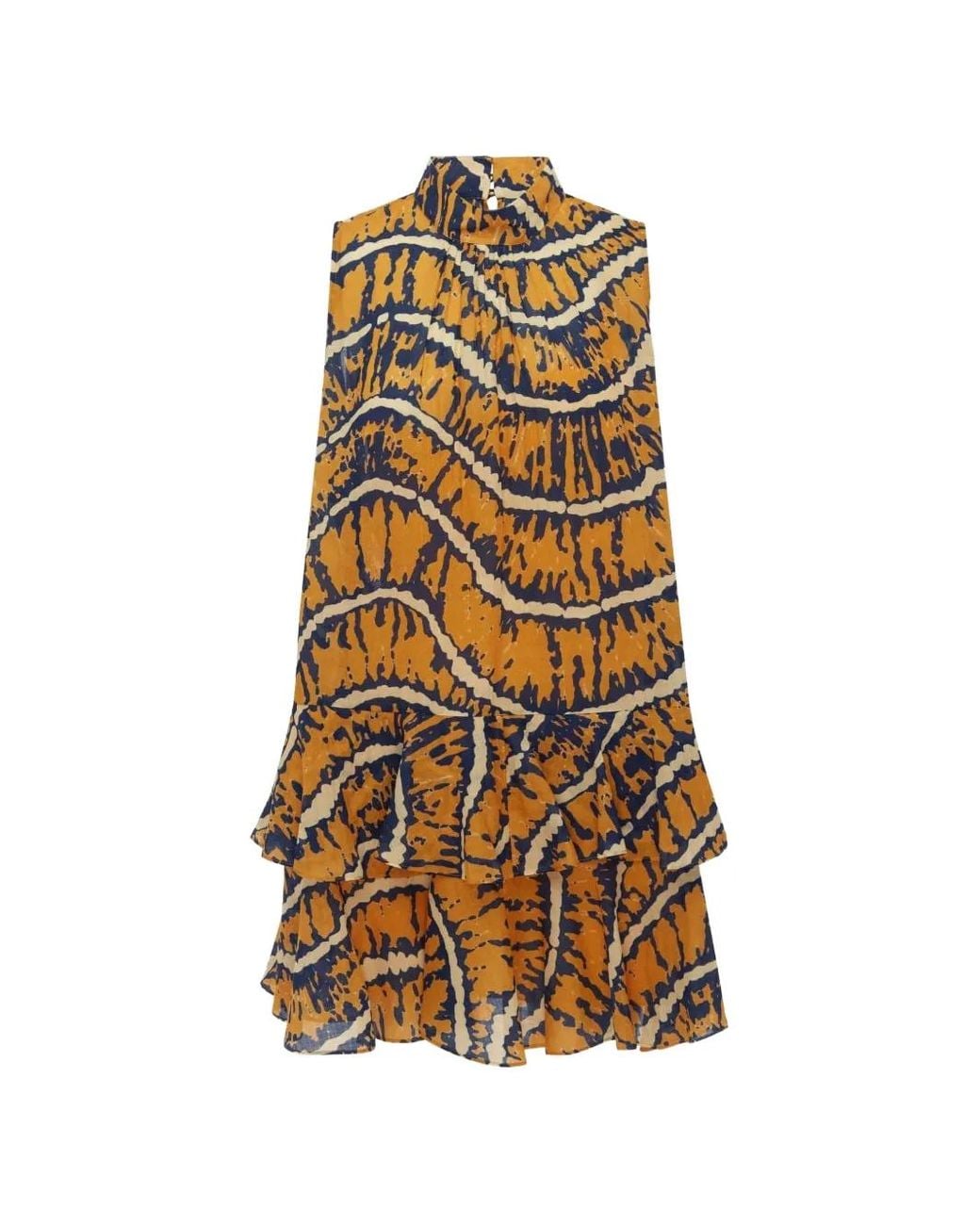 ALÉMAIS Natural Ripple Mini Dress