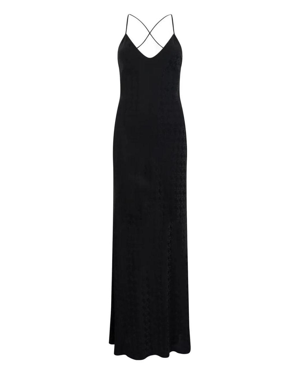 Roberto Cavalli V-Neck Maxi Dress in Black | Lyst UK