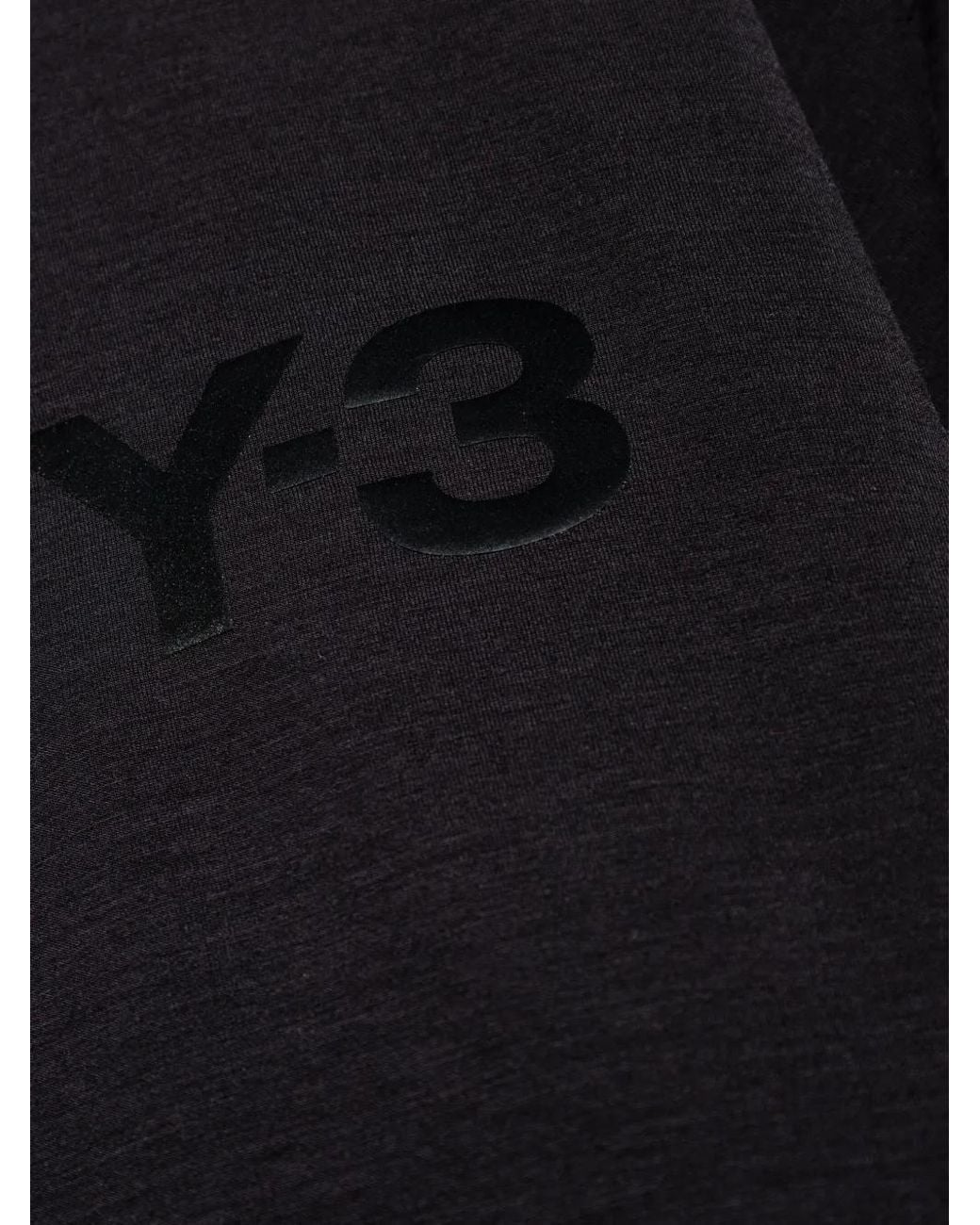 Y-3 Black Logo-Print T-Shirt for men