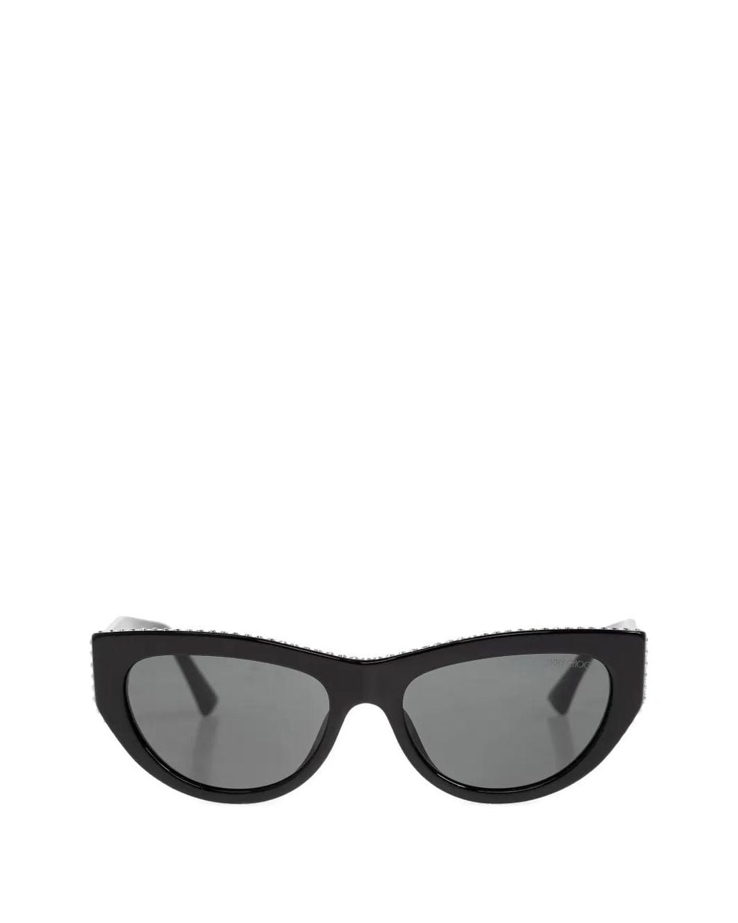 Jimmy Choo Gray Vale Embellished Cat-Eye Sunglasses
