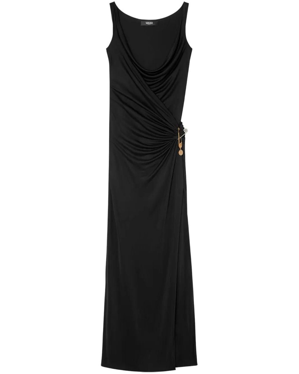 Versace Black Dress With Logo