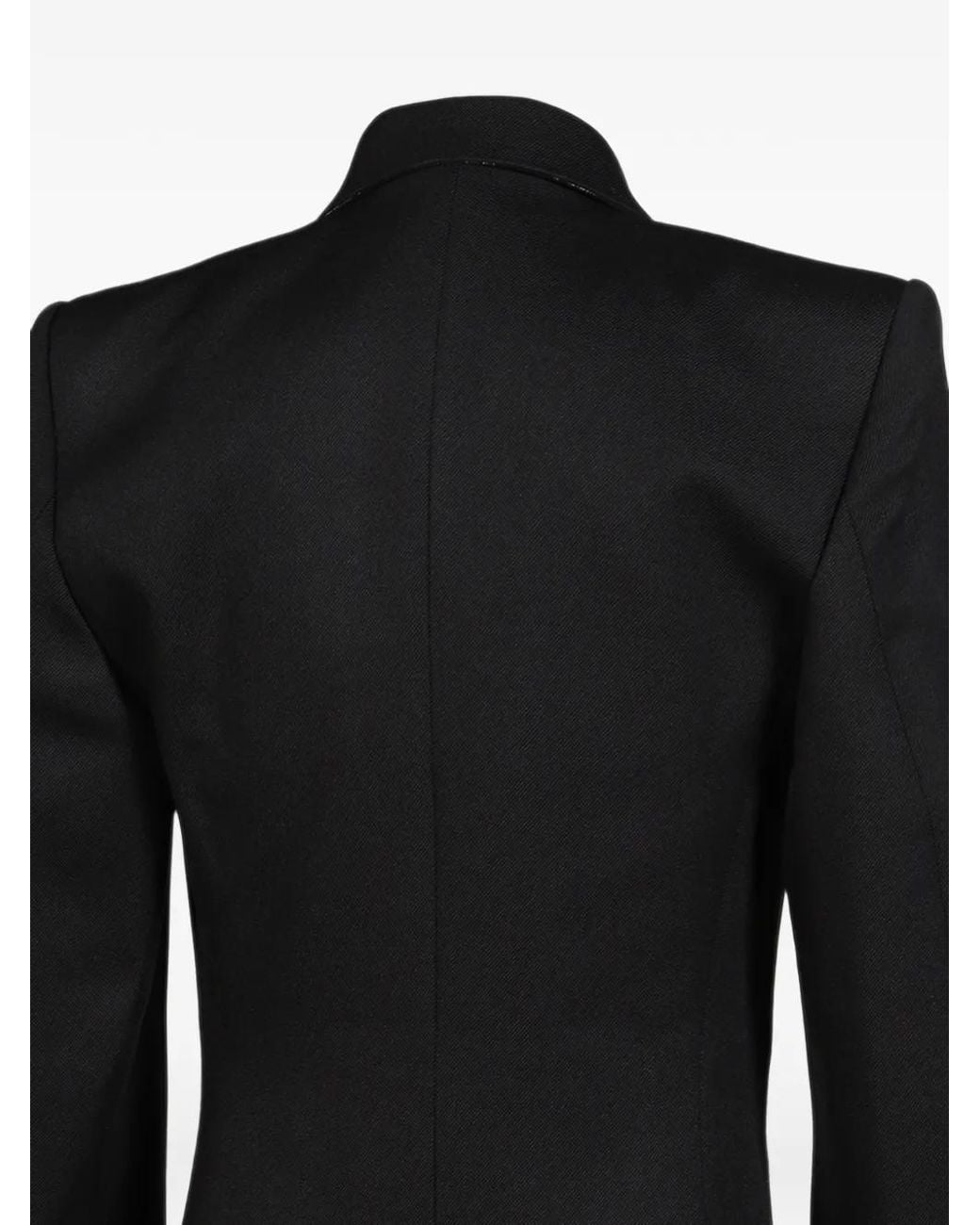 Egonlab Black Asymmetric Double-Breasted Coat for men