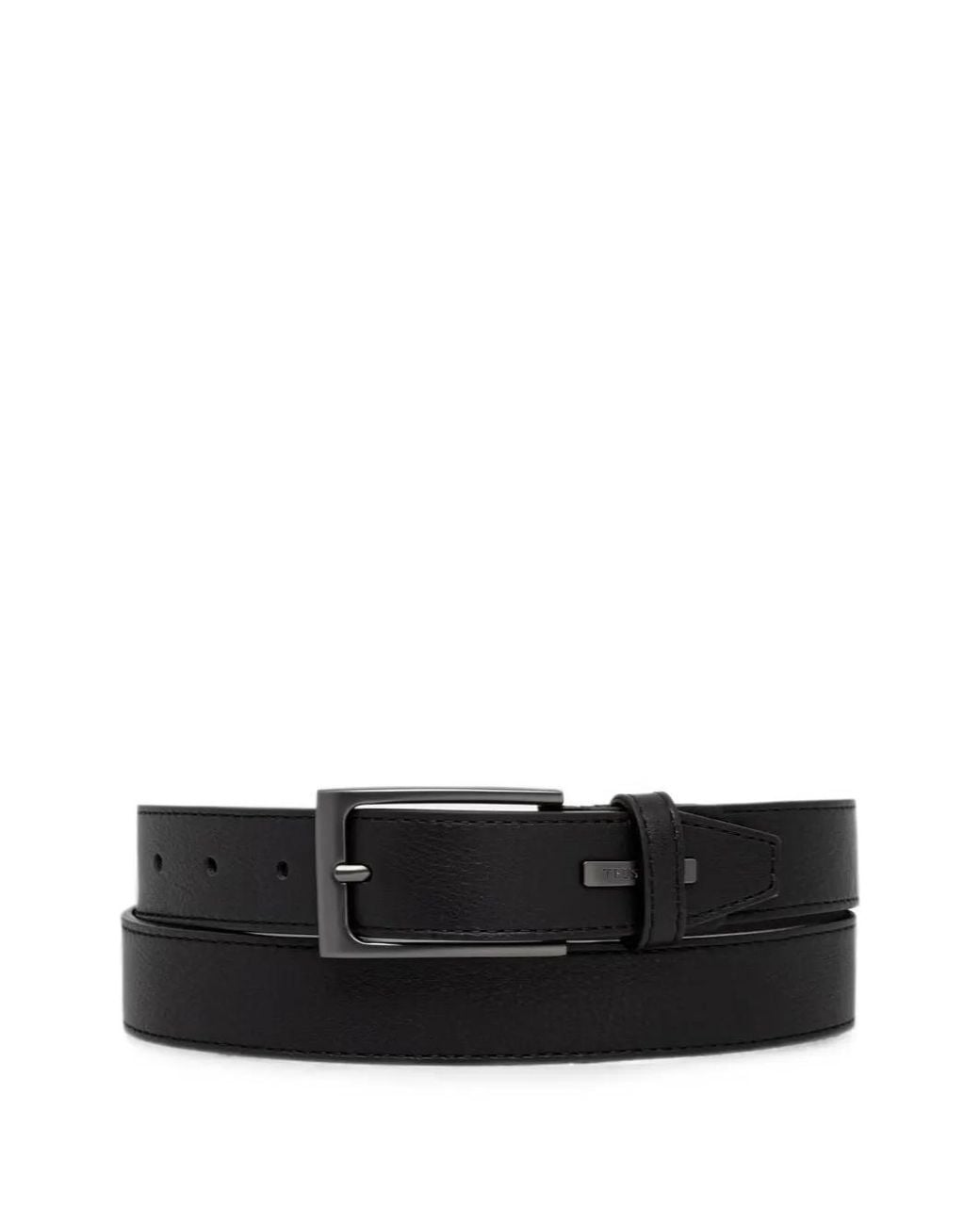 Trussardi Black Logo-Plaque Belt for men