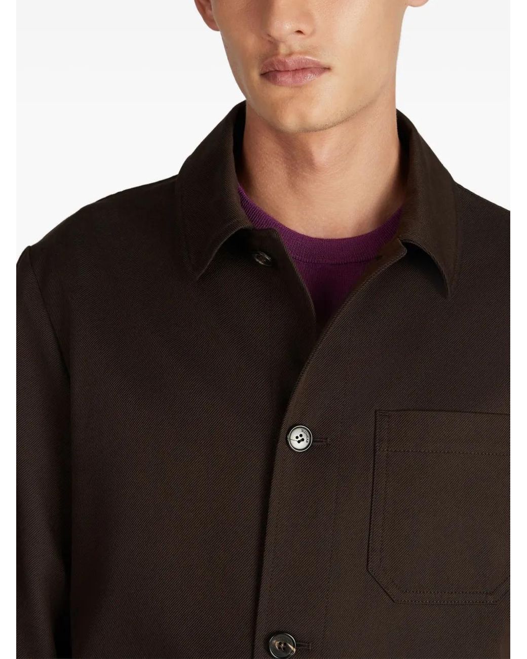 Incotex Brown Patch-Pocket Jacket for men