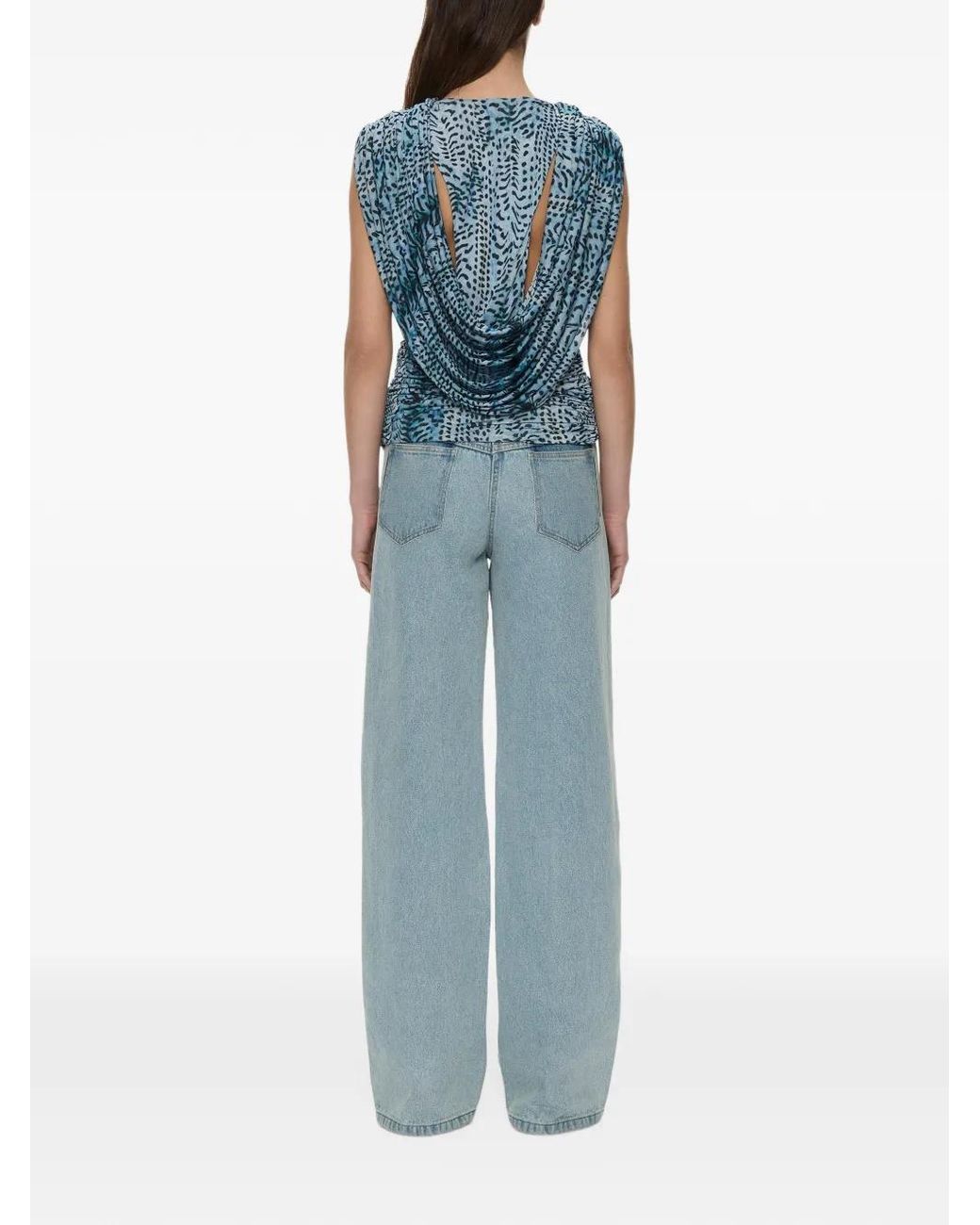 Christopher Esber Ripple Gedrapeerde Top in het Blue