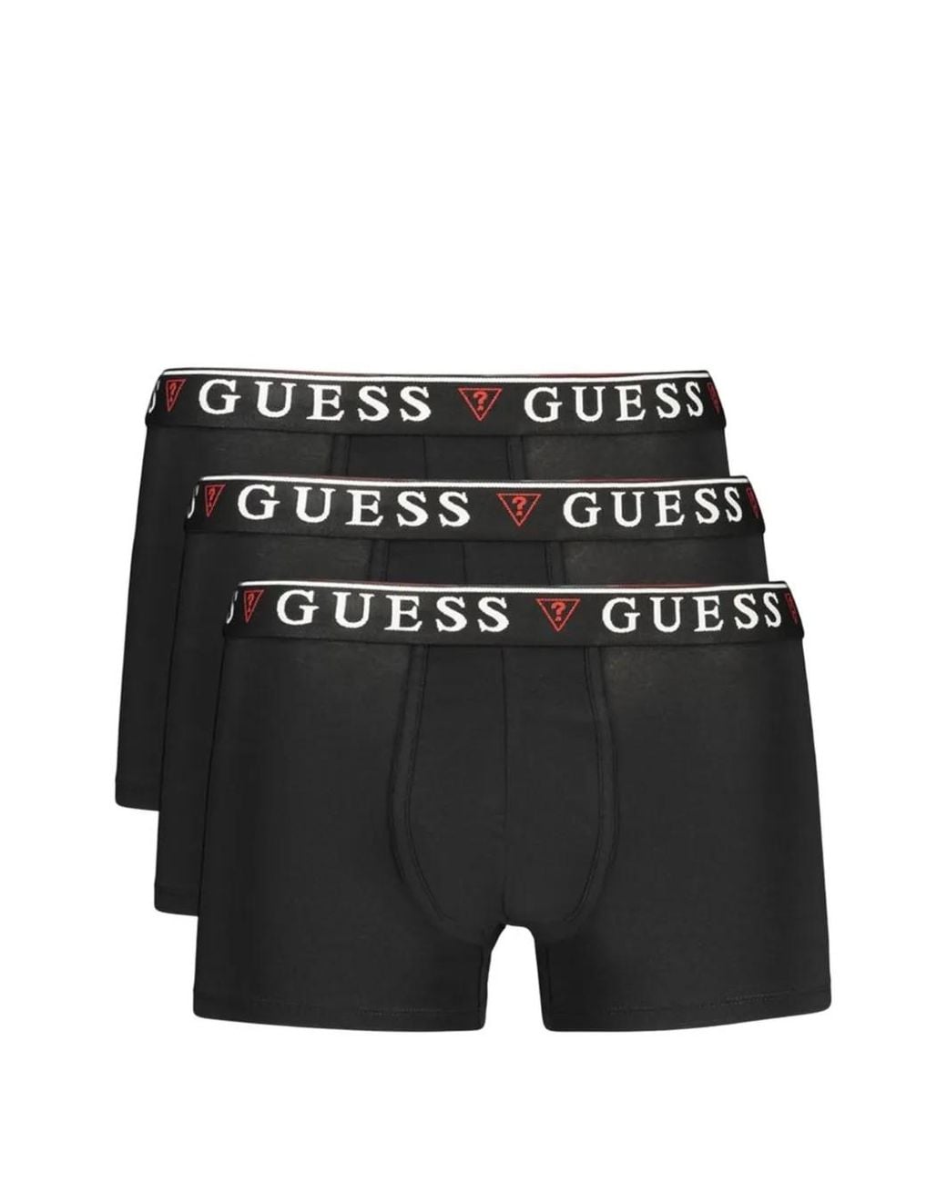 Guess Black Logo-Waistband Cotton Boxers (Set Of Three) for men