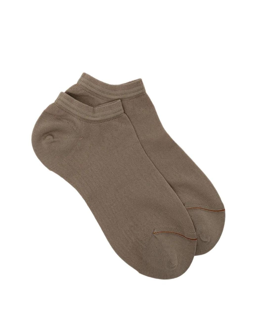 Zegna Brown Striped Ankle Socks