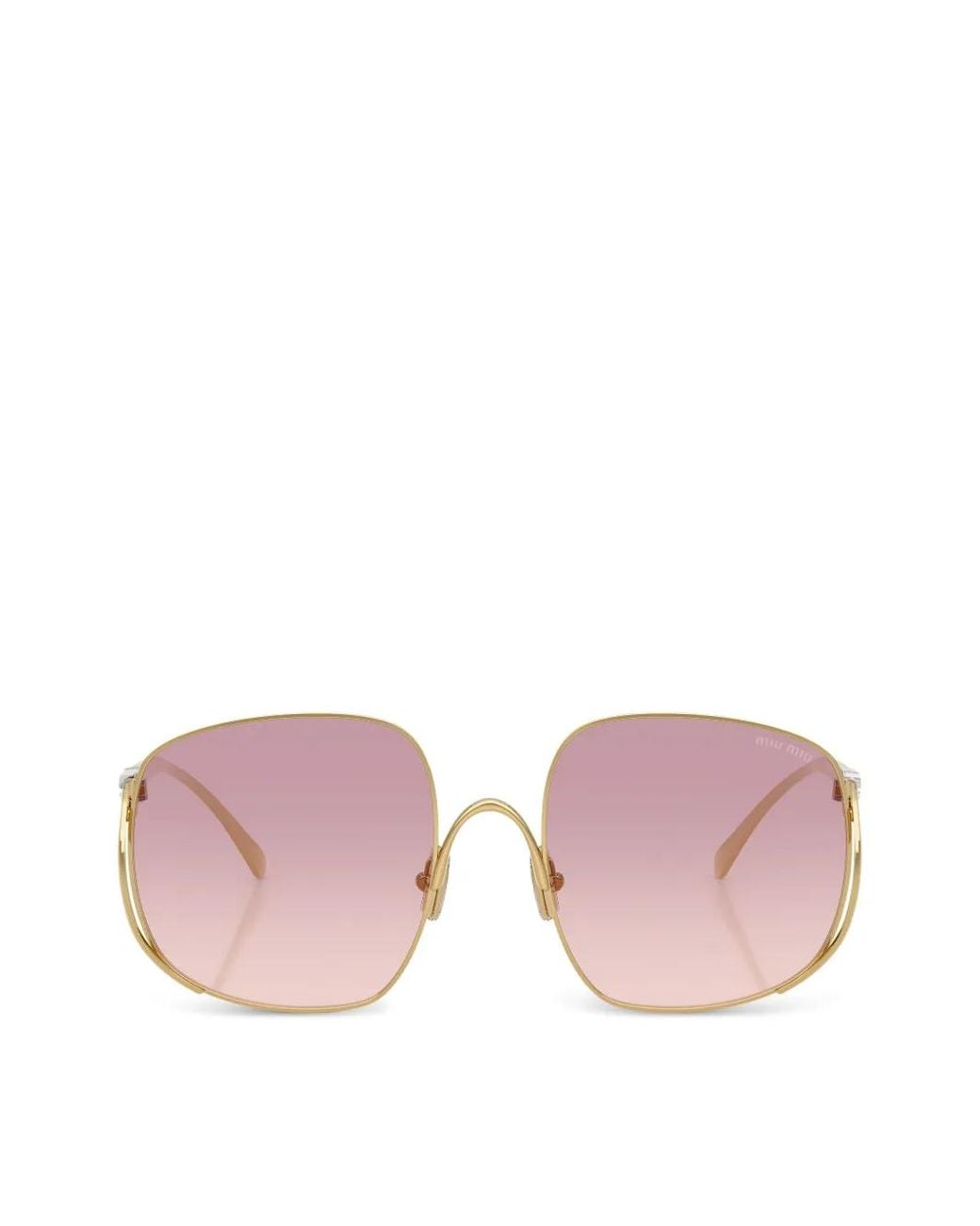 Miu Miu Pink Square-Frame Sunglasses