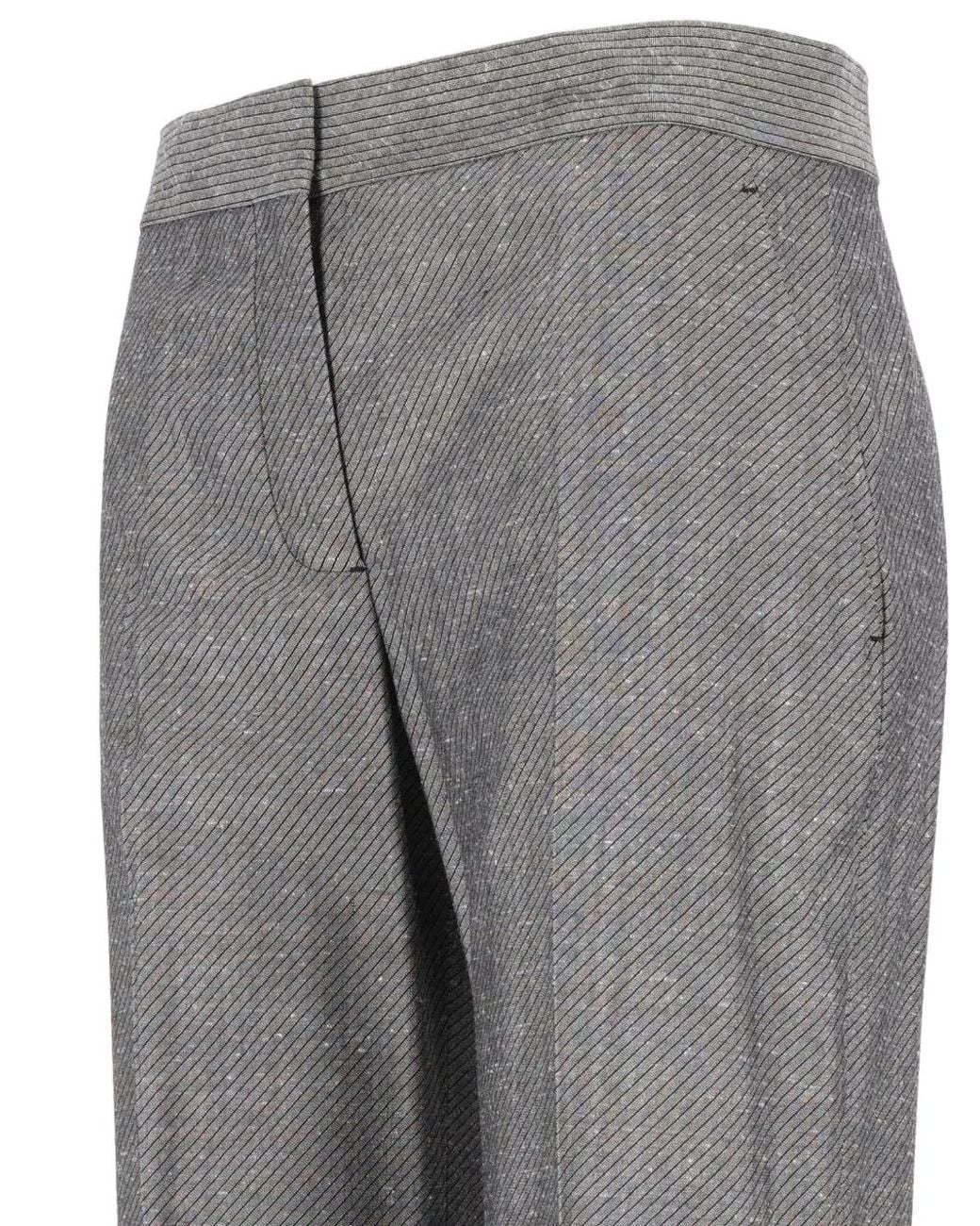 Stella McCartney Gray Straight-Leg Twill Trousers
