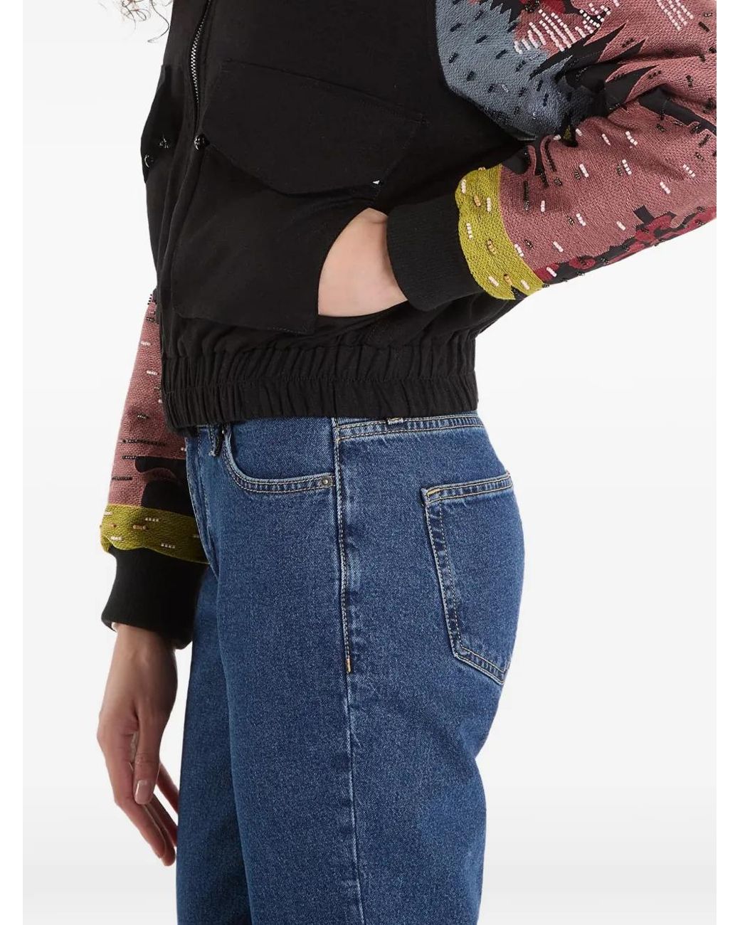 Desigual Black Zip-Fastening Pocket Jacket