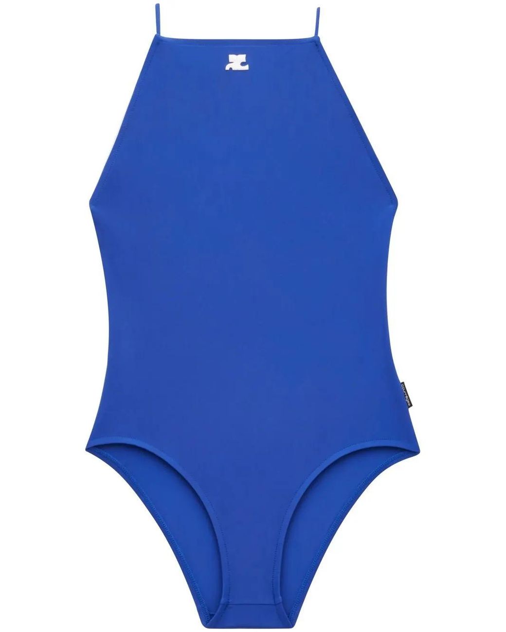 Courreges Blue Reedition Logo Swimsuit
