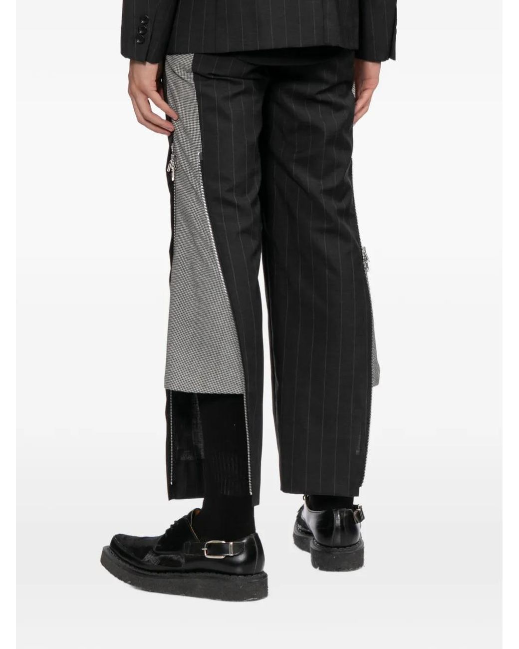 Comme des Garçons Black Pinstripe Trousers for men