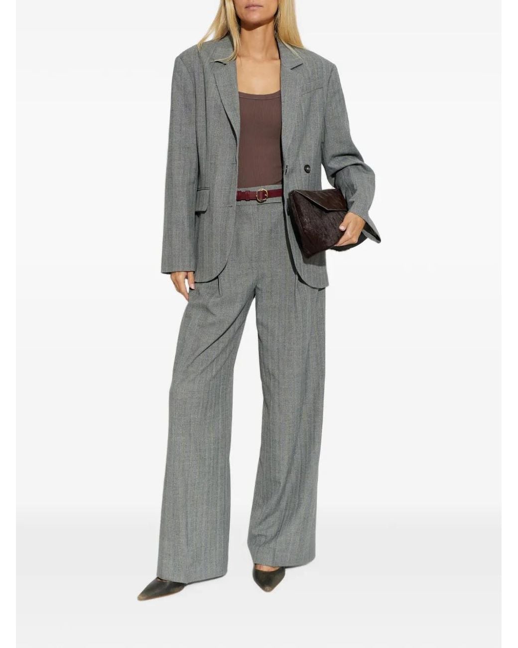 Baum und Pferdgarten Gray Bleone Pinstriped Blazer