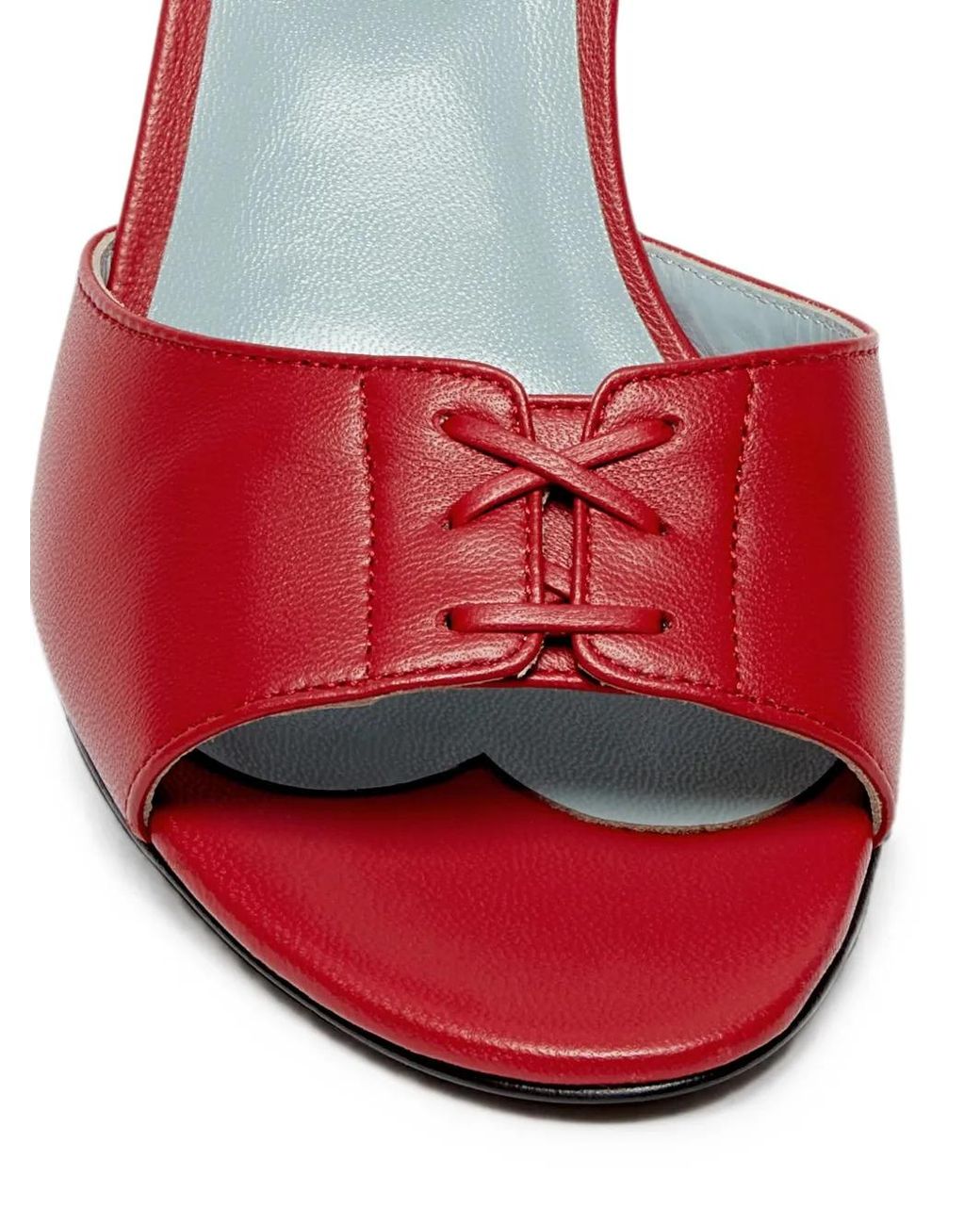 LILI CURIA Red Dita Lace-Up Sandals