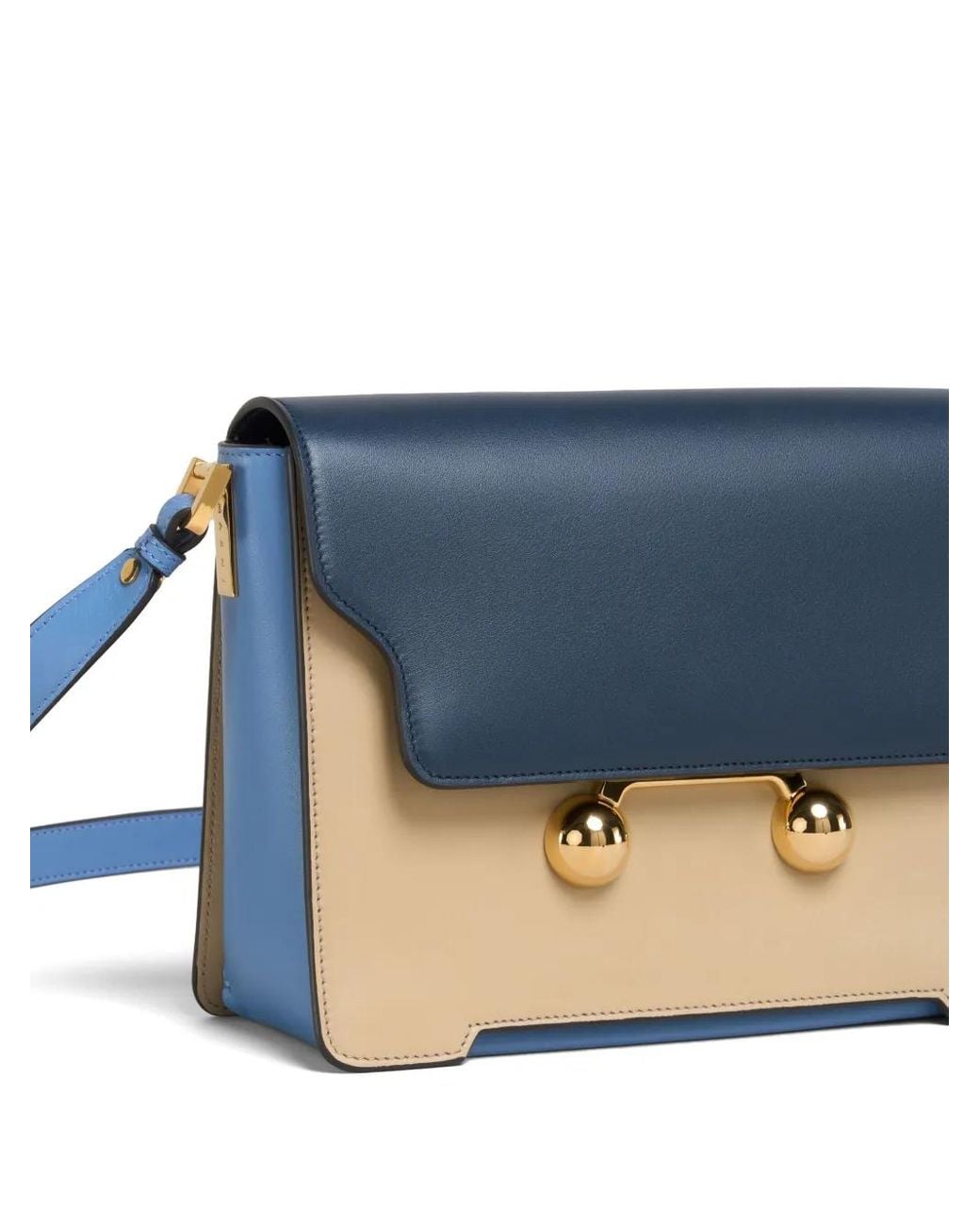 Marni Blue Medium Leather Shoulder Handbag