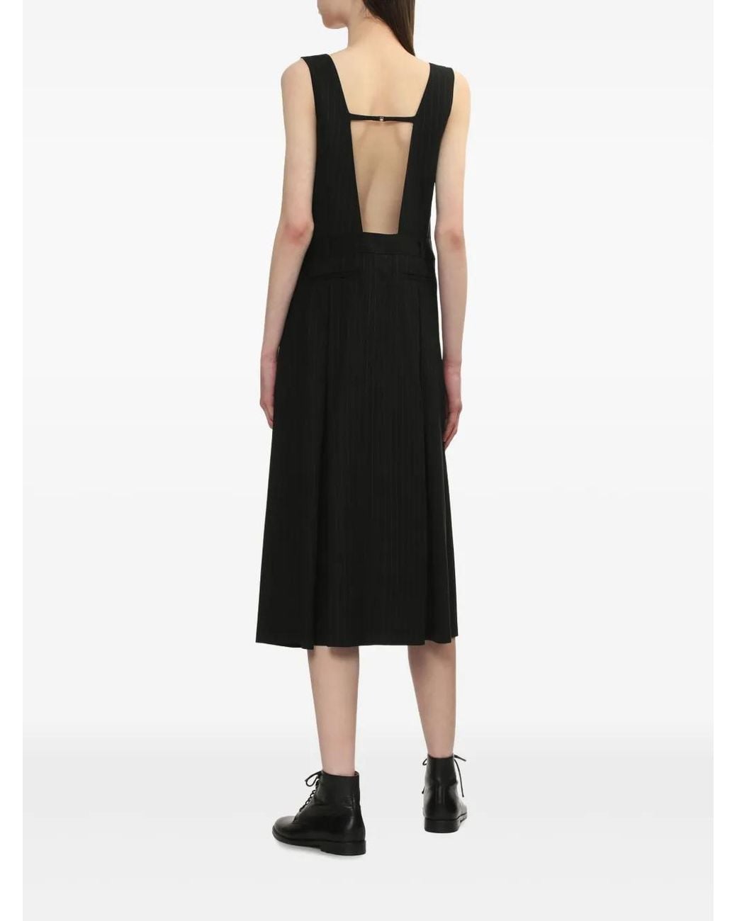 Low Classic Black Striped Dress