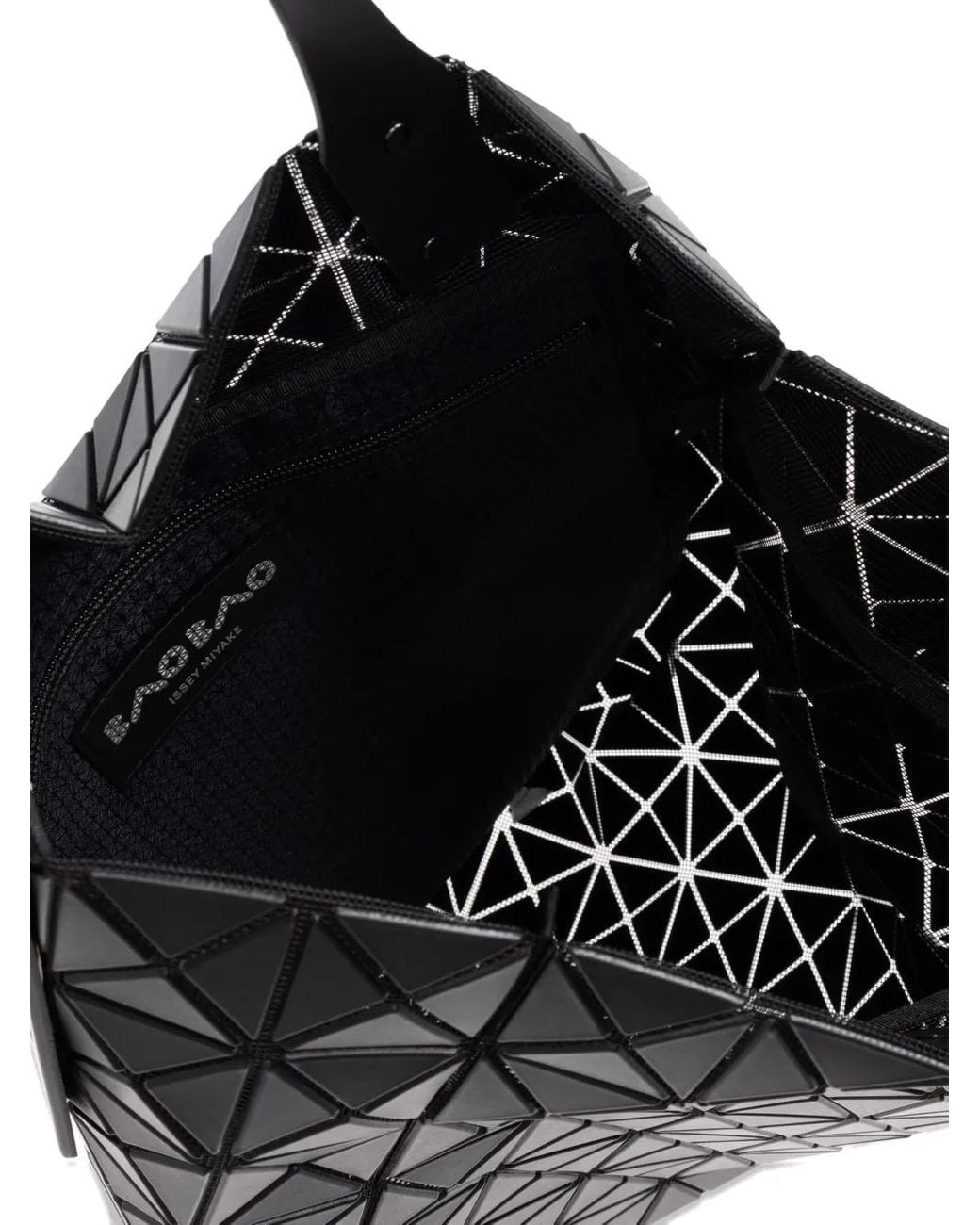 Issey Miyake Black Large Geometric-Pattern Tote Bag
