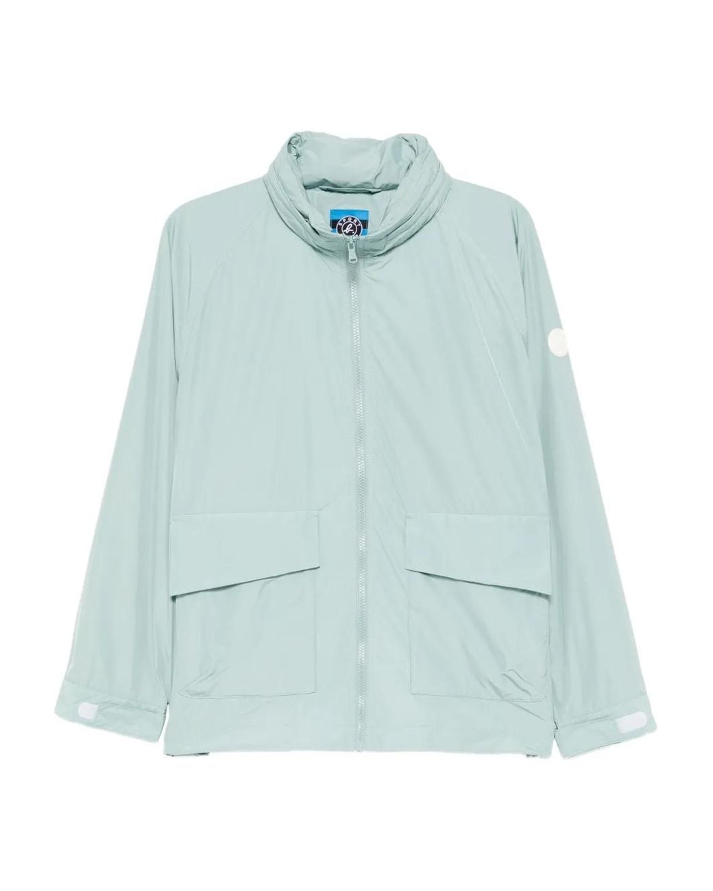 SPORT b. by agnès b. Blue Logo-Patched Jacket for men