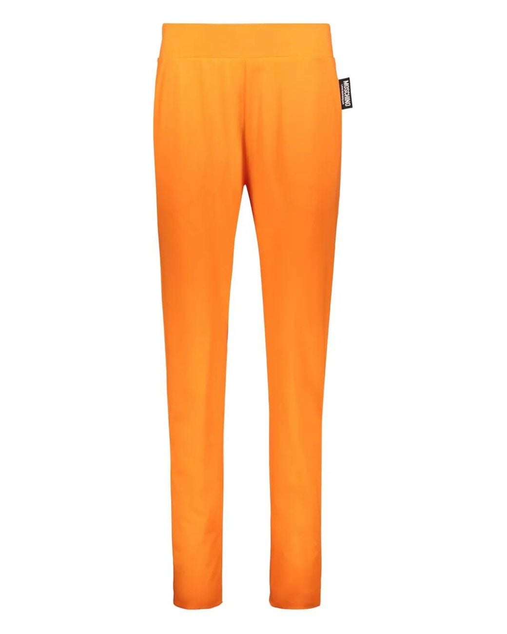 Moschino Orange Pantalon À Taille Élastiquée