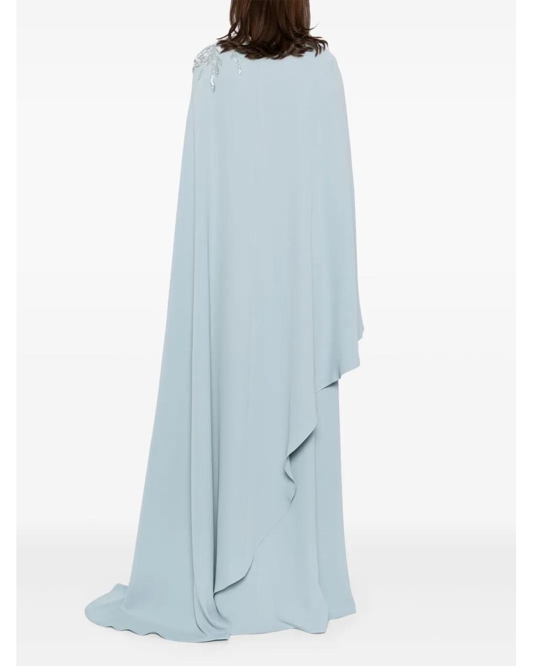 Saiid Kobeisy Blue Embellished Kaftan