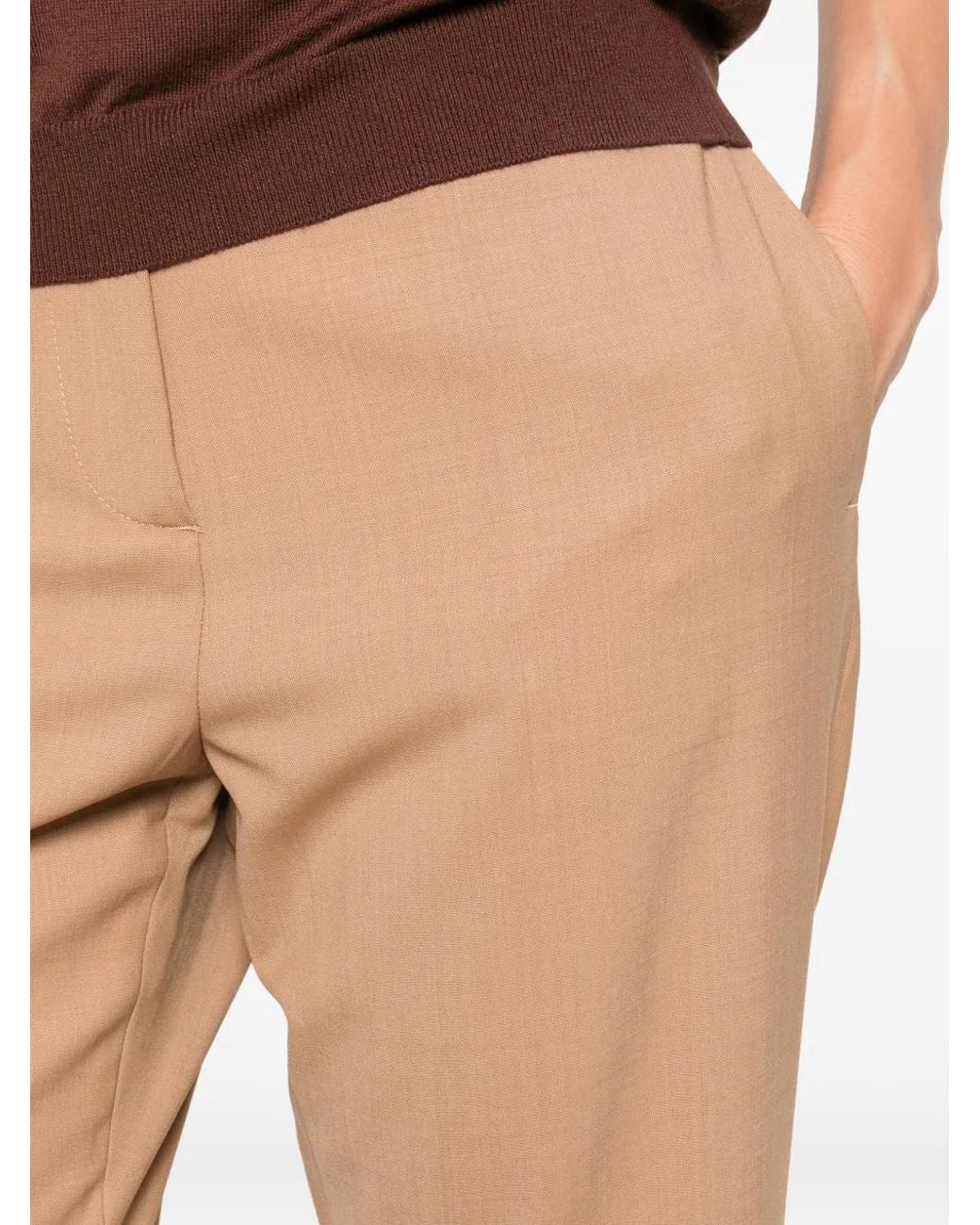 Fabiana Filippi White Straight-Leg Tailored Trousers