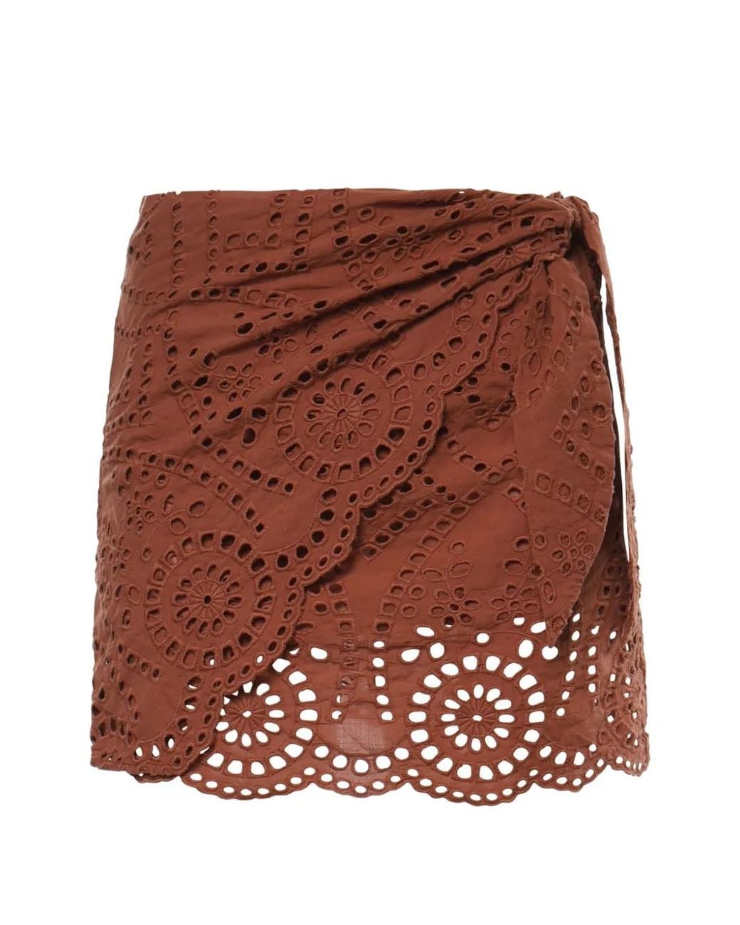 Mc2 Saint Barth Brown Nyra Mini Skirt