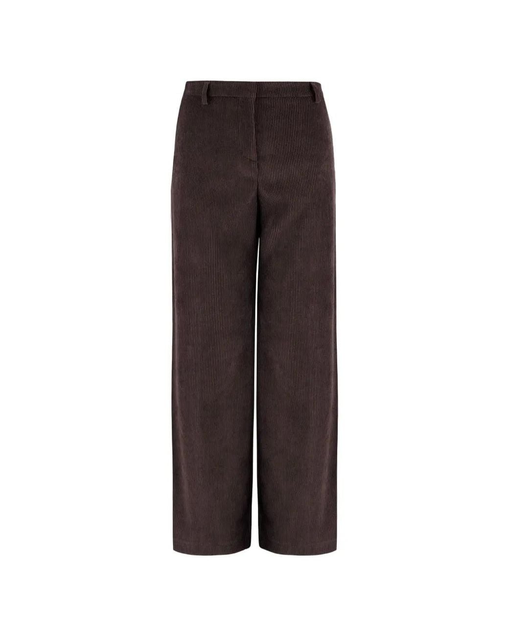 F.it Brown Corduroy Wide-Leg Trousers