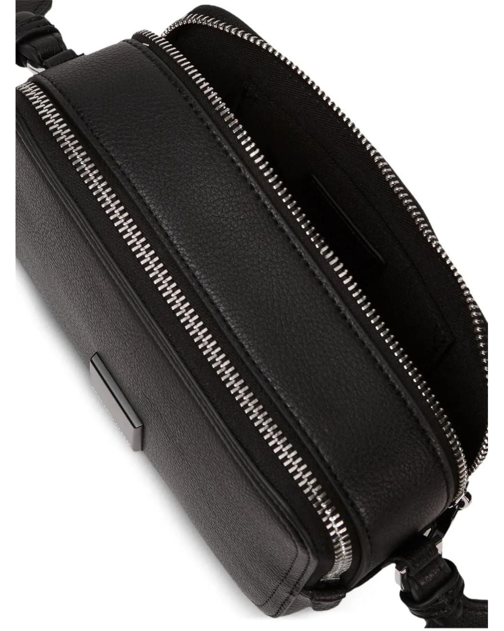 Karl Lagerfeld Black Sacoche À Plaque Logo