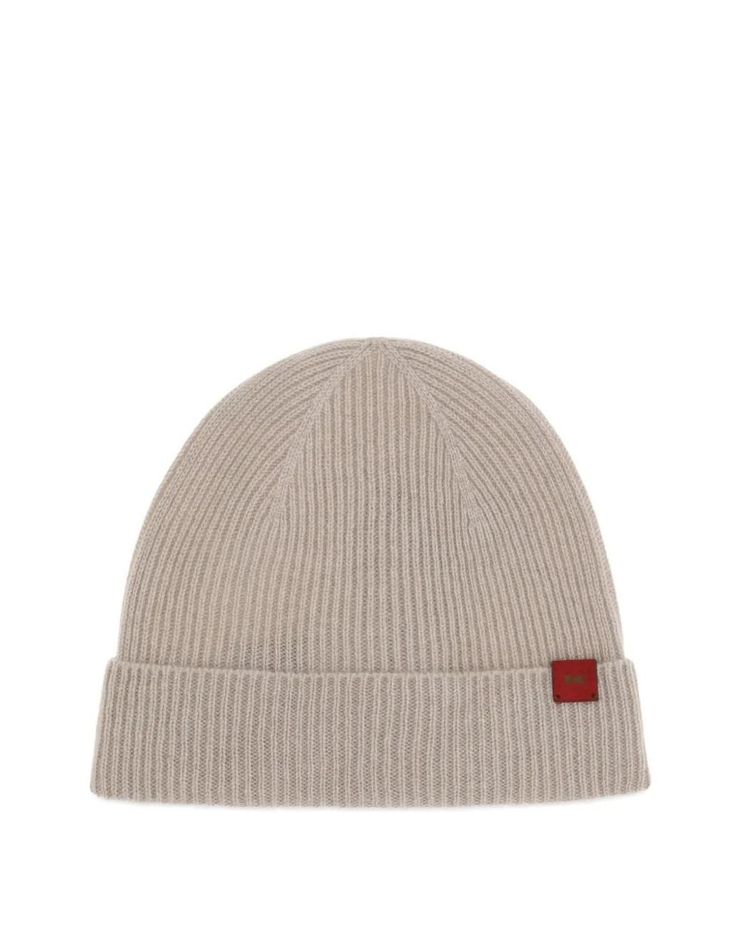 Kiton Natural Ribbed-Knit Beanie Hat for men