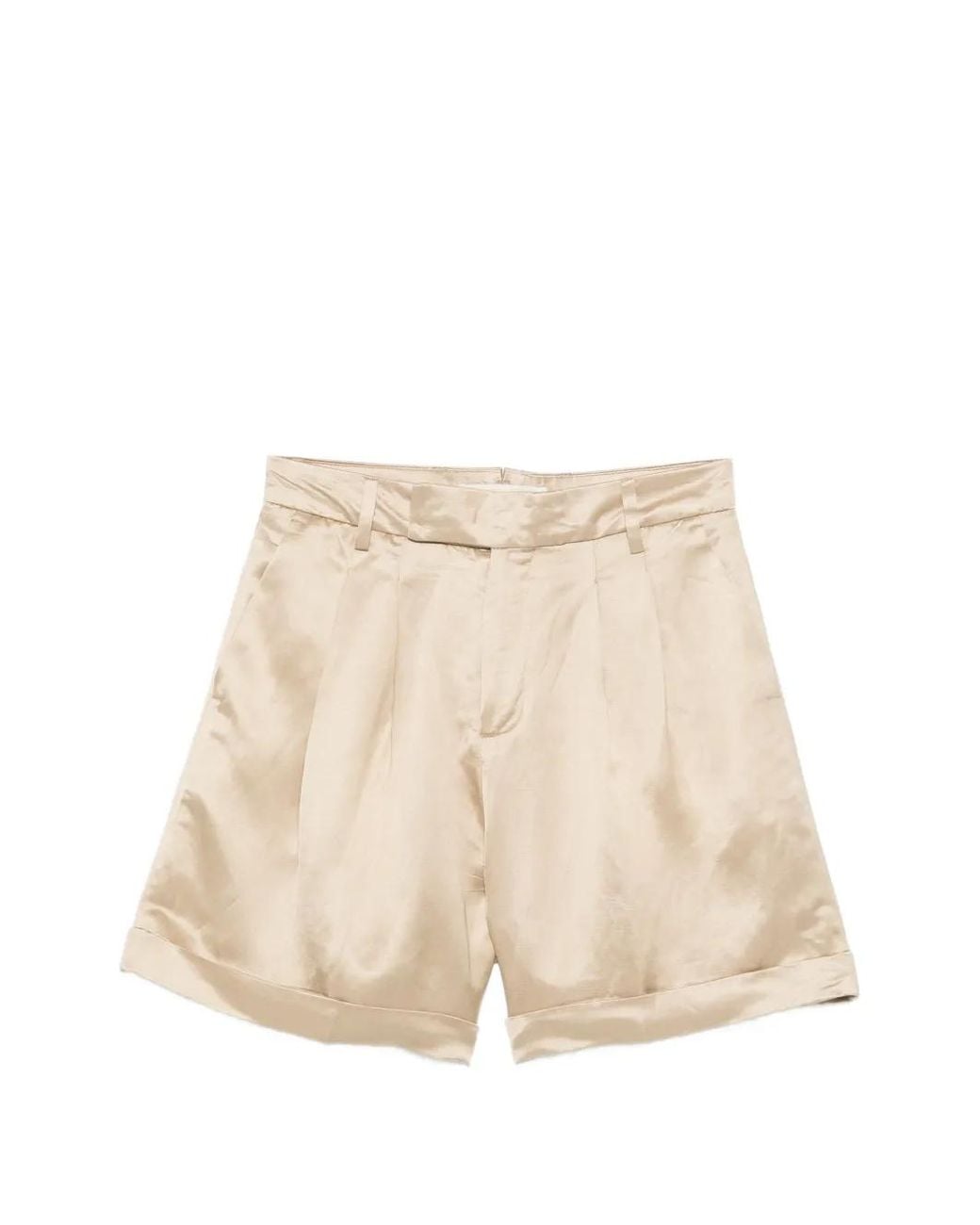 Briglia 1949 Natural Isabellew Pleated Cuffed Shorts