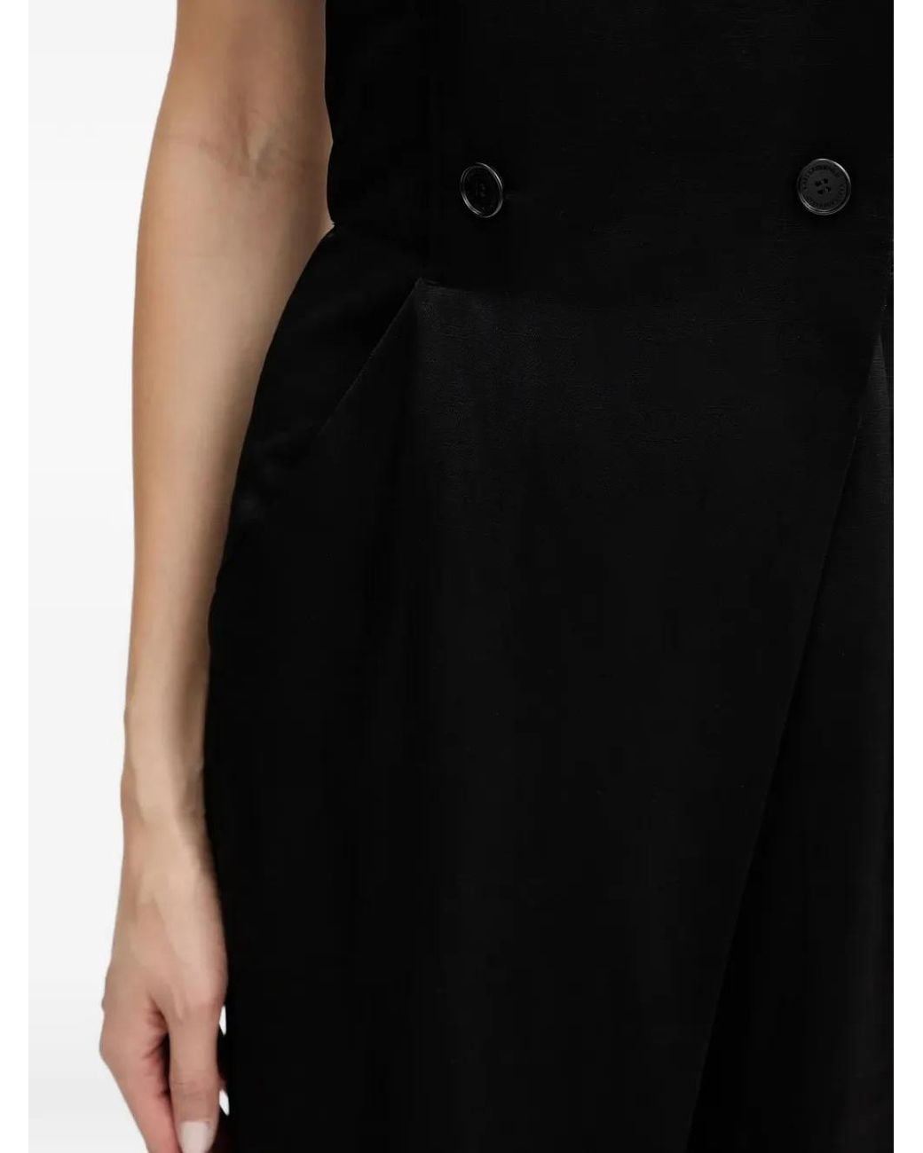 Mono Largo Con Detalle De Botones Karl Lagerfeld de color Black