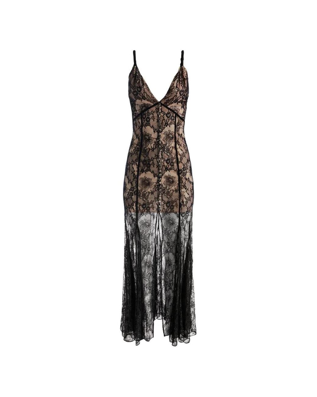 Alice + Olivia White Alana Lace Godet Maxi Dress