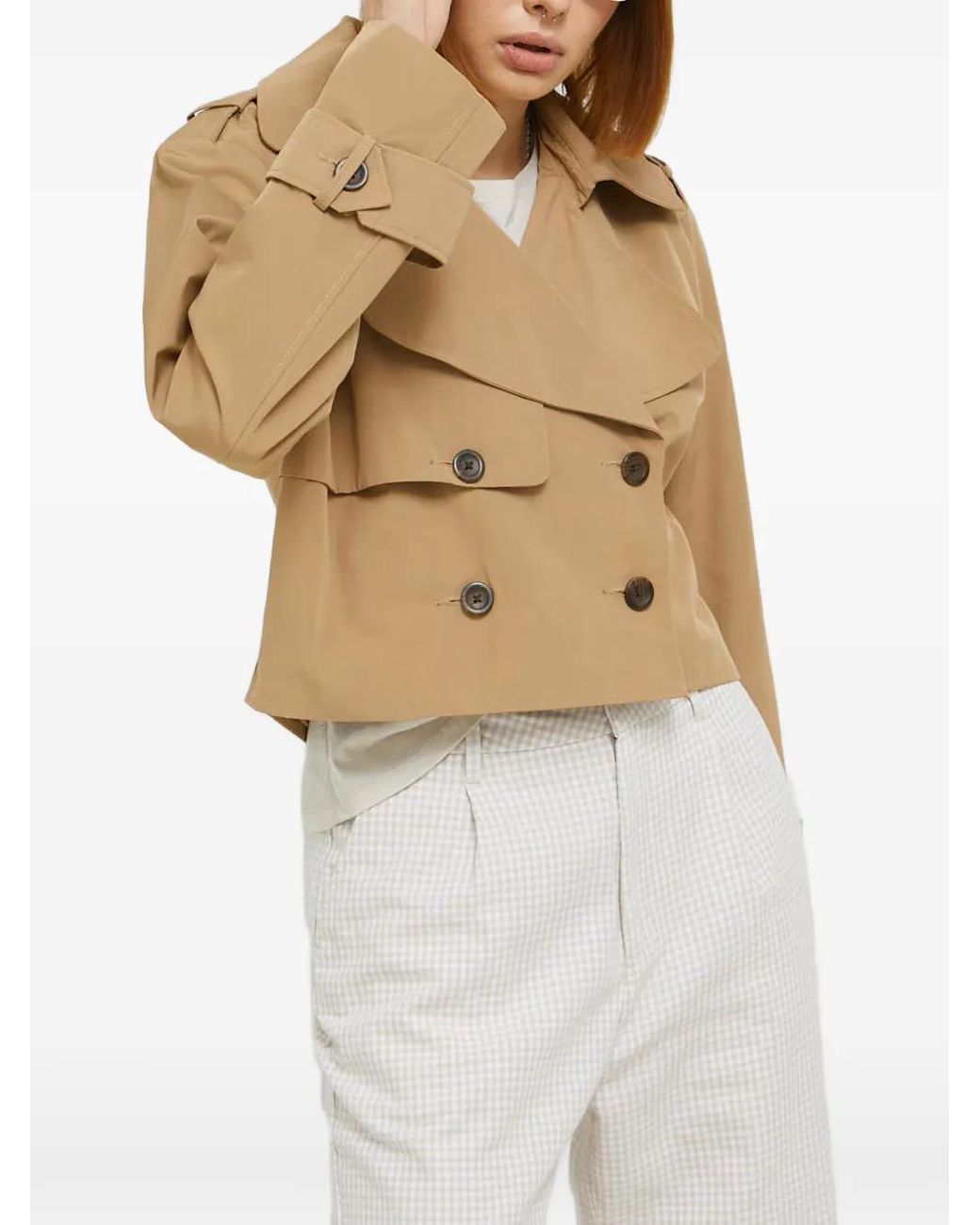 Abercrombie & Fitch Natural Notched-Lapels Jacket