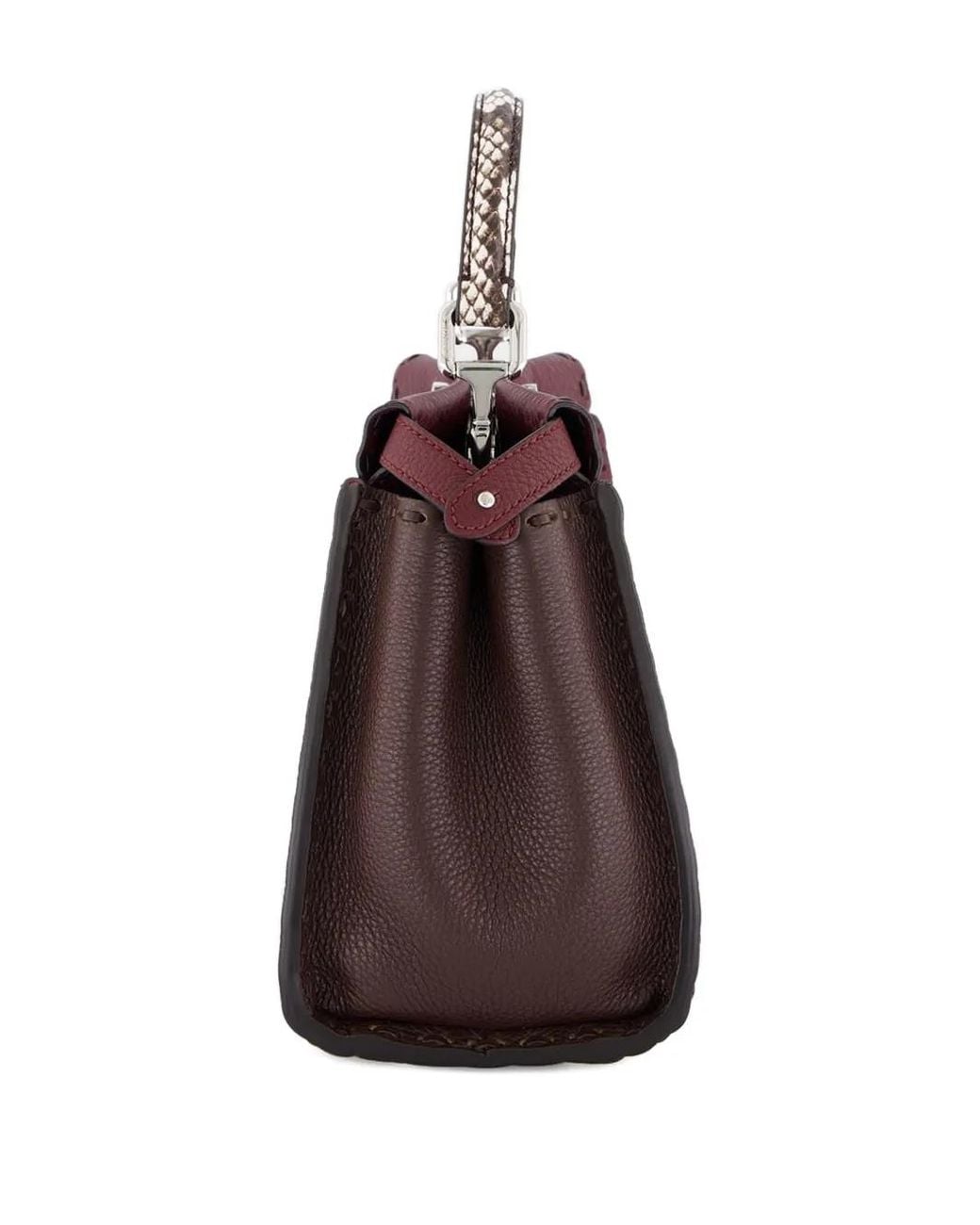 Fendi Purple Mini Peekaboo Selleria Tote Bag