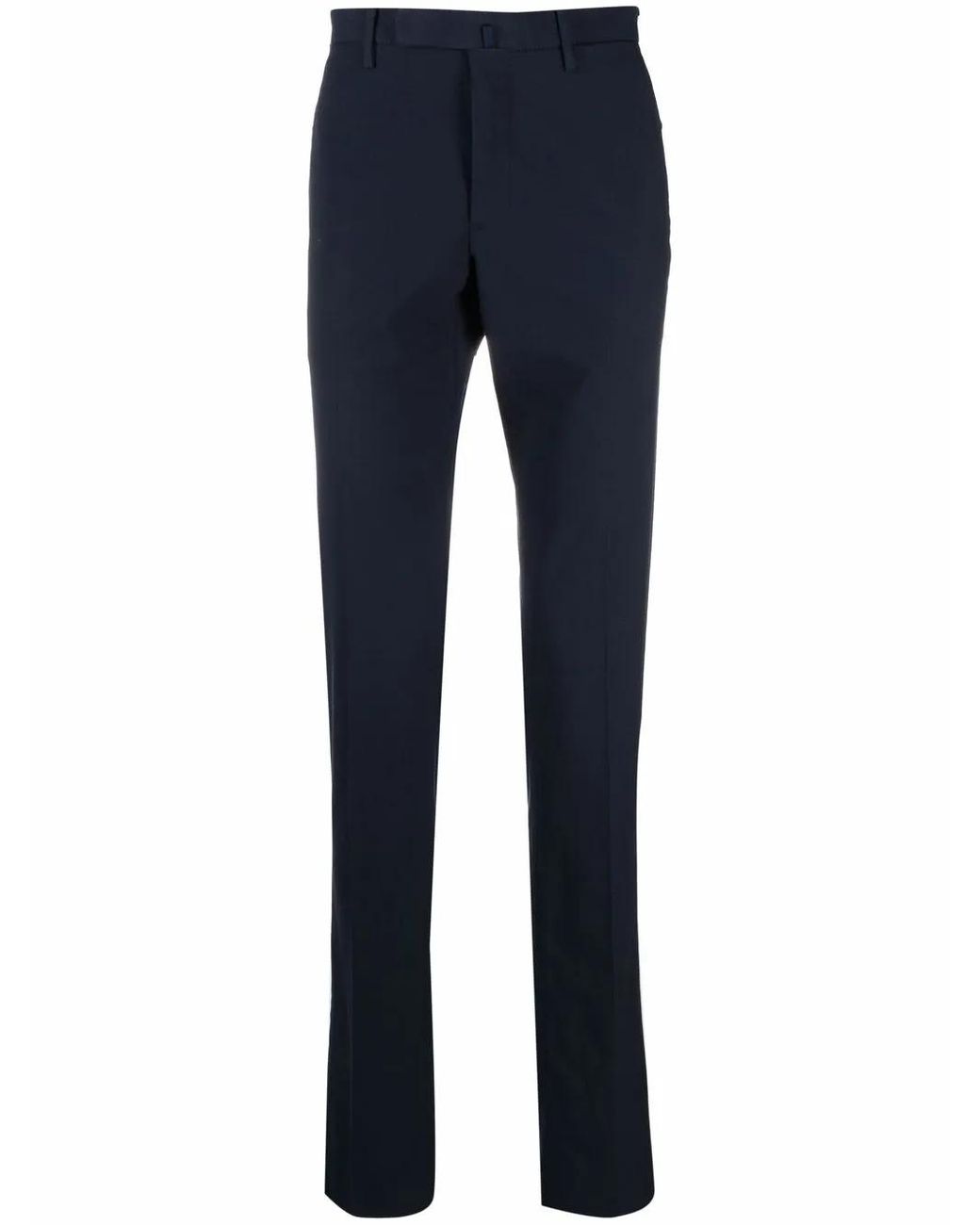 Incotex Blue Tailored Cotton Trousers for men