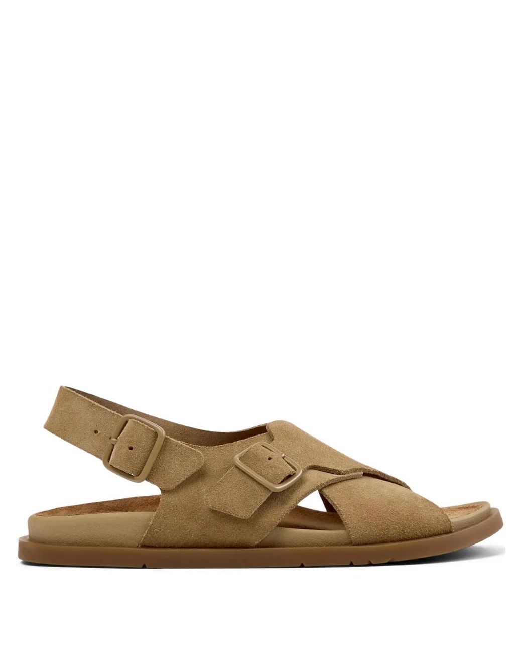 Camper Brown Buckle Strap Sandals