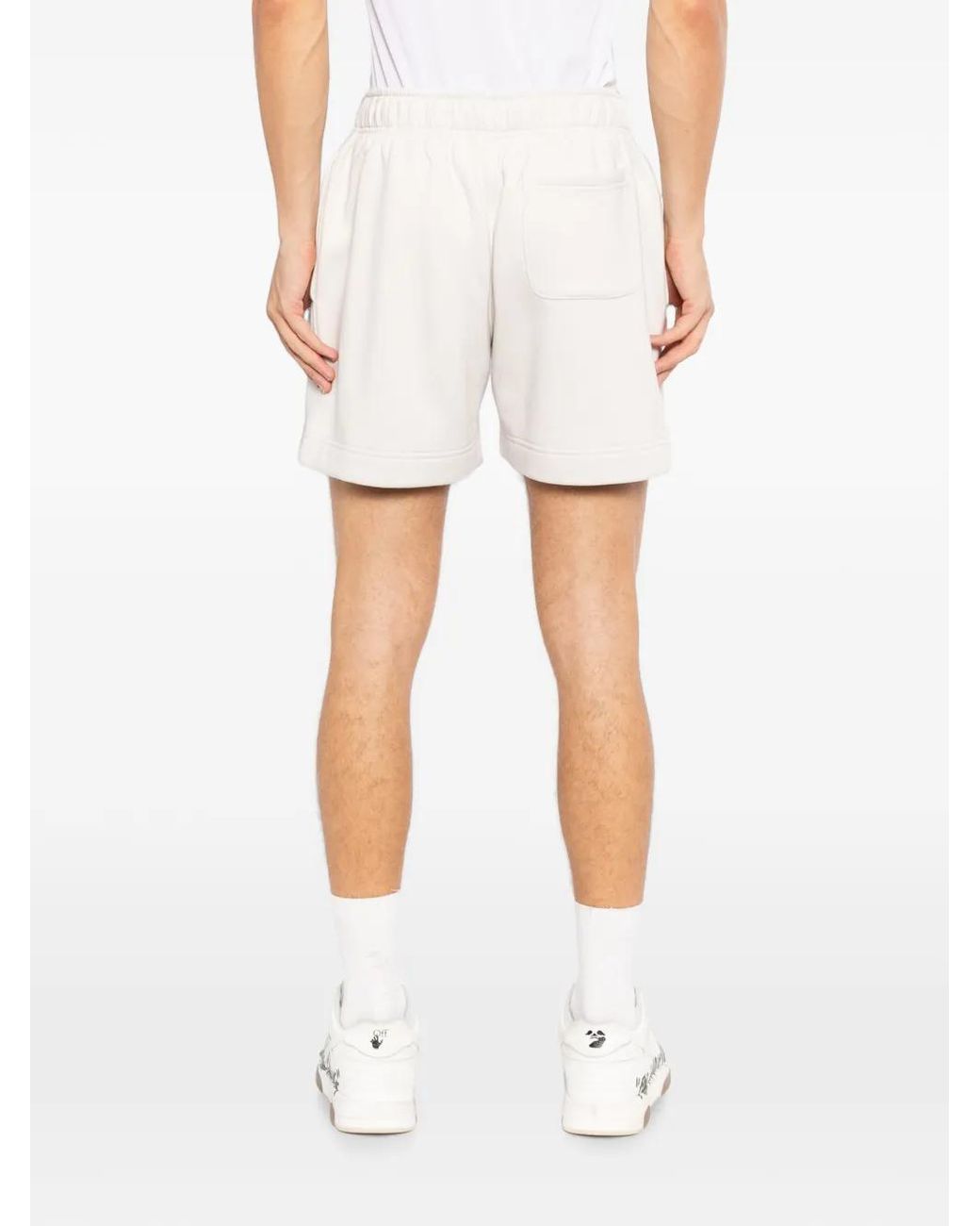 Melt White Graphic-Print Shorts for men