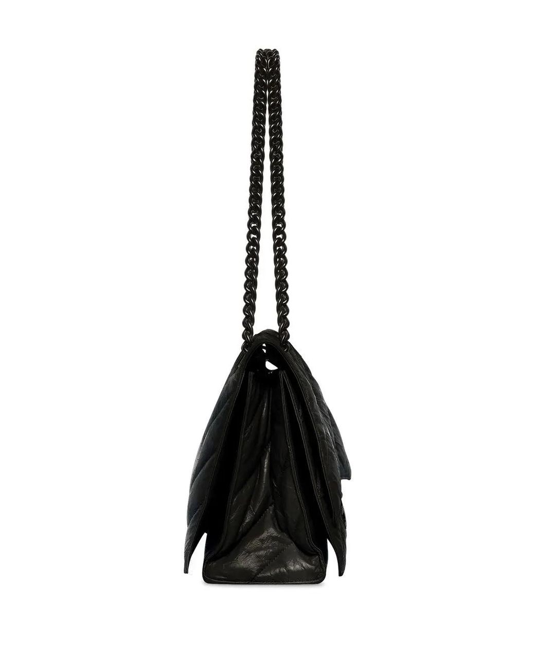 Balenciaga Black Crush Large Leather Shoulder Bag