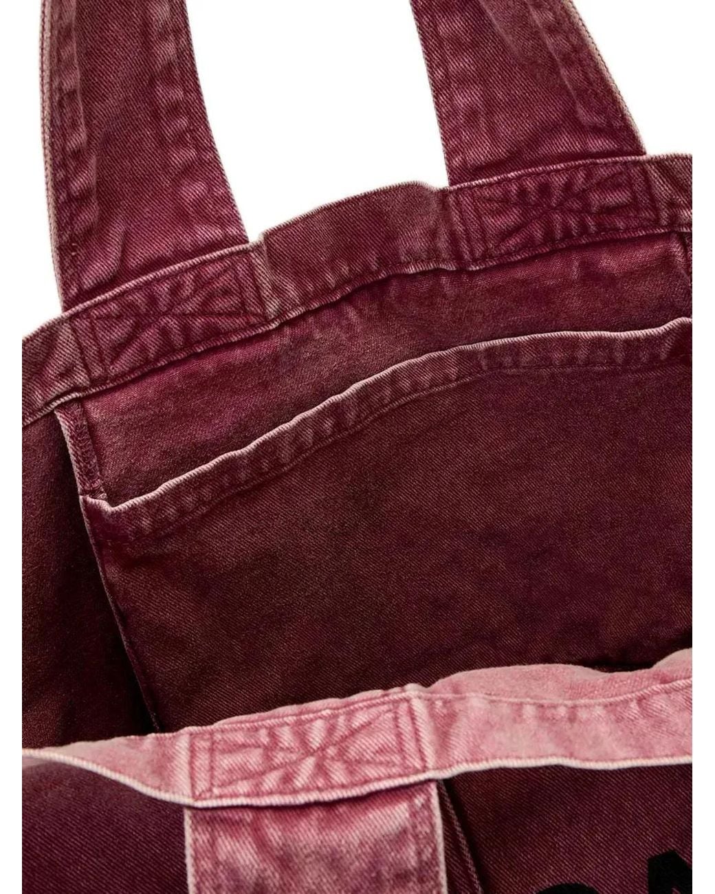 AllSaints Red Logo-Print Tote Bag